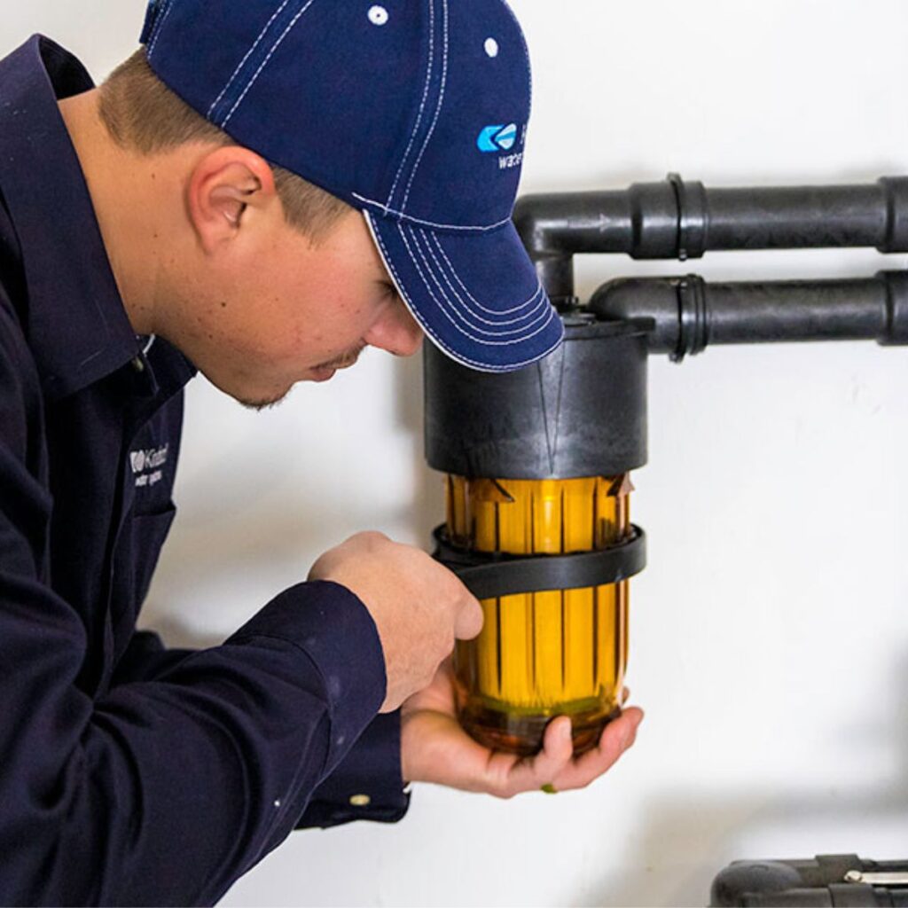 tech fixing a kinetico filter